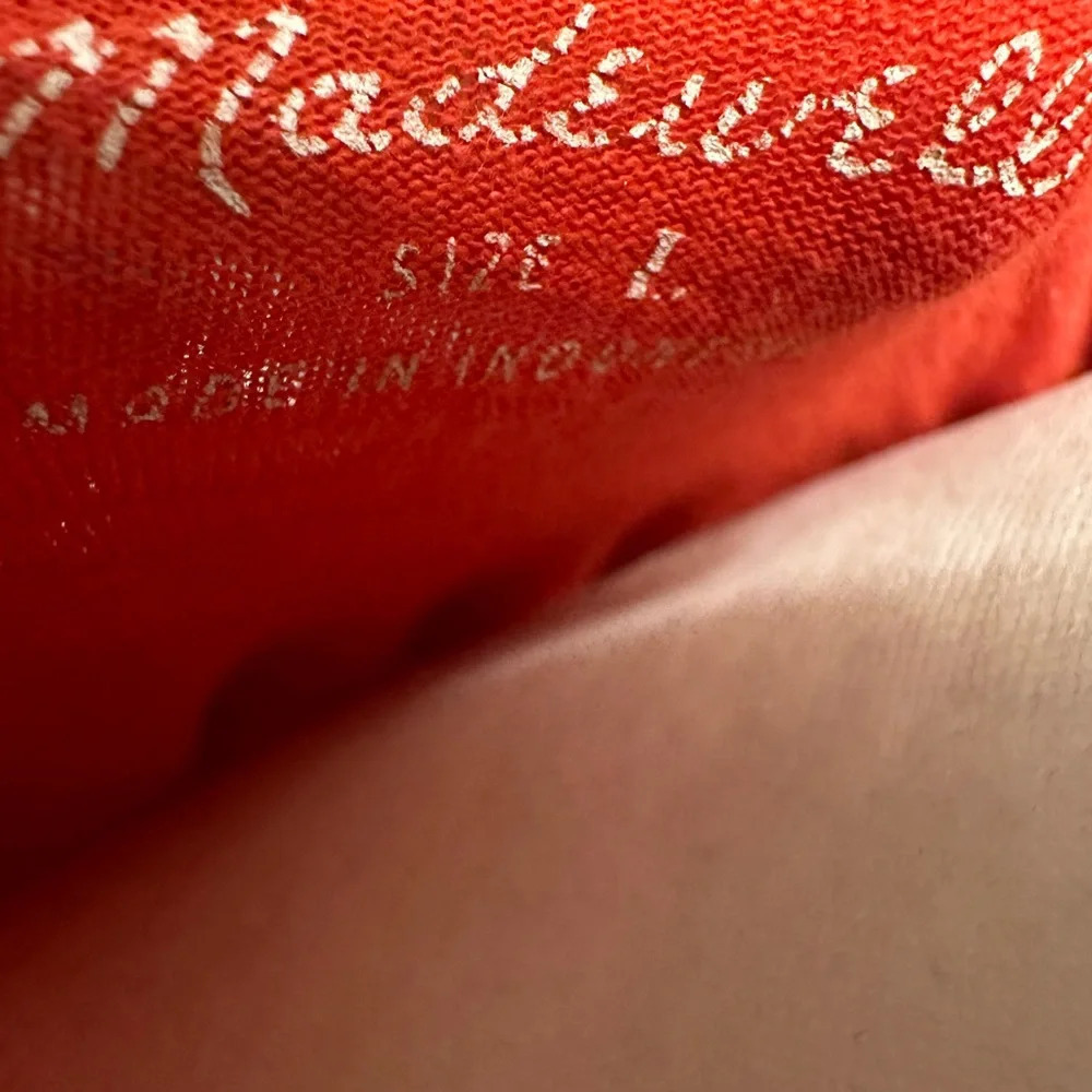 Madewell Softfade Oversized Cotton Tee Size Large Orange - Picture 3 of 4